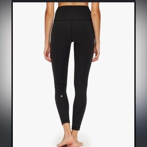 Black Lululemon Wonder train cotton leggings